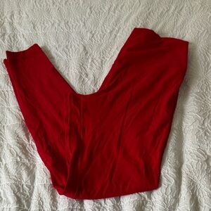 Vibrant Red Lululemon Leggings